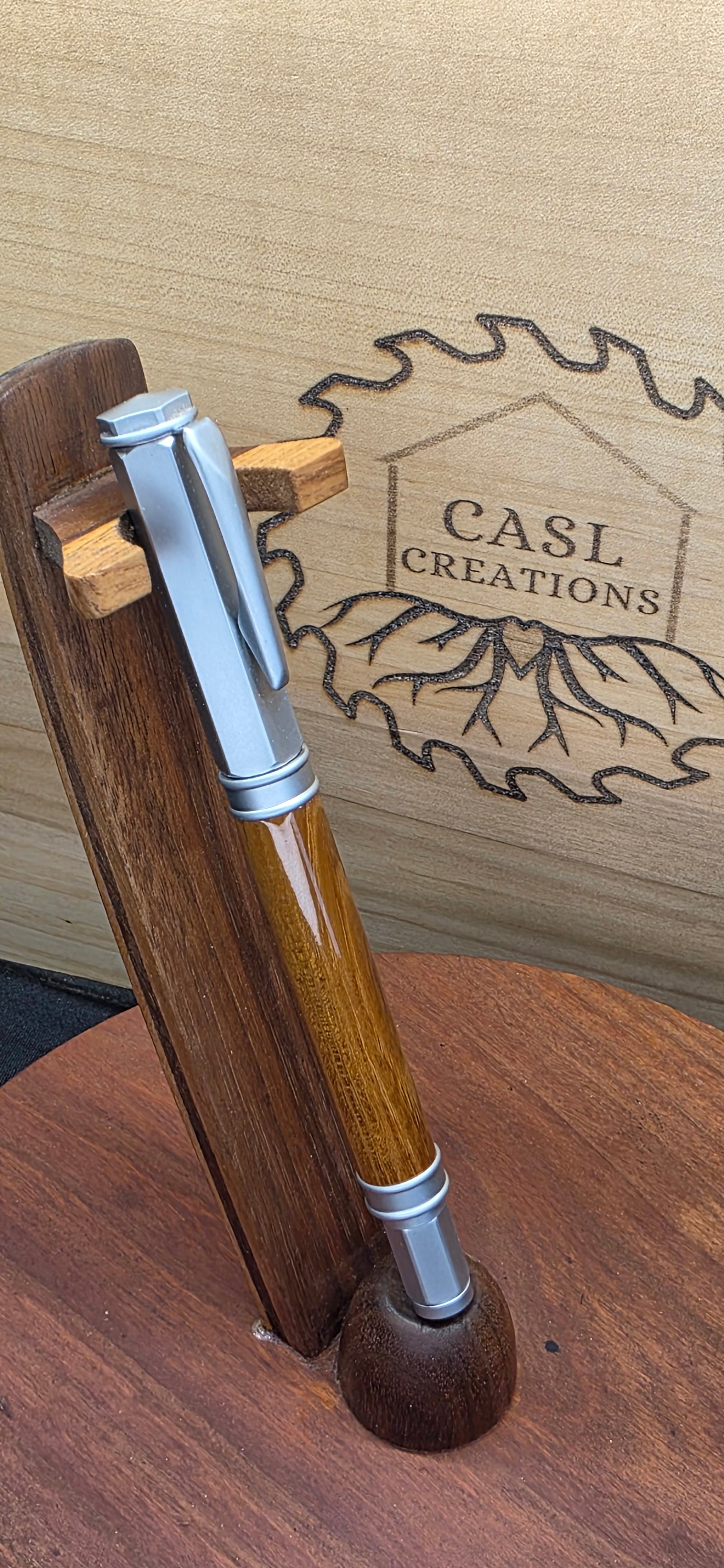 Satin Vertex rollerball in Osage orange wood