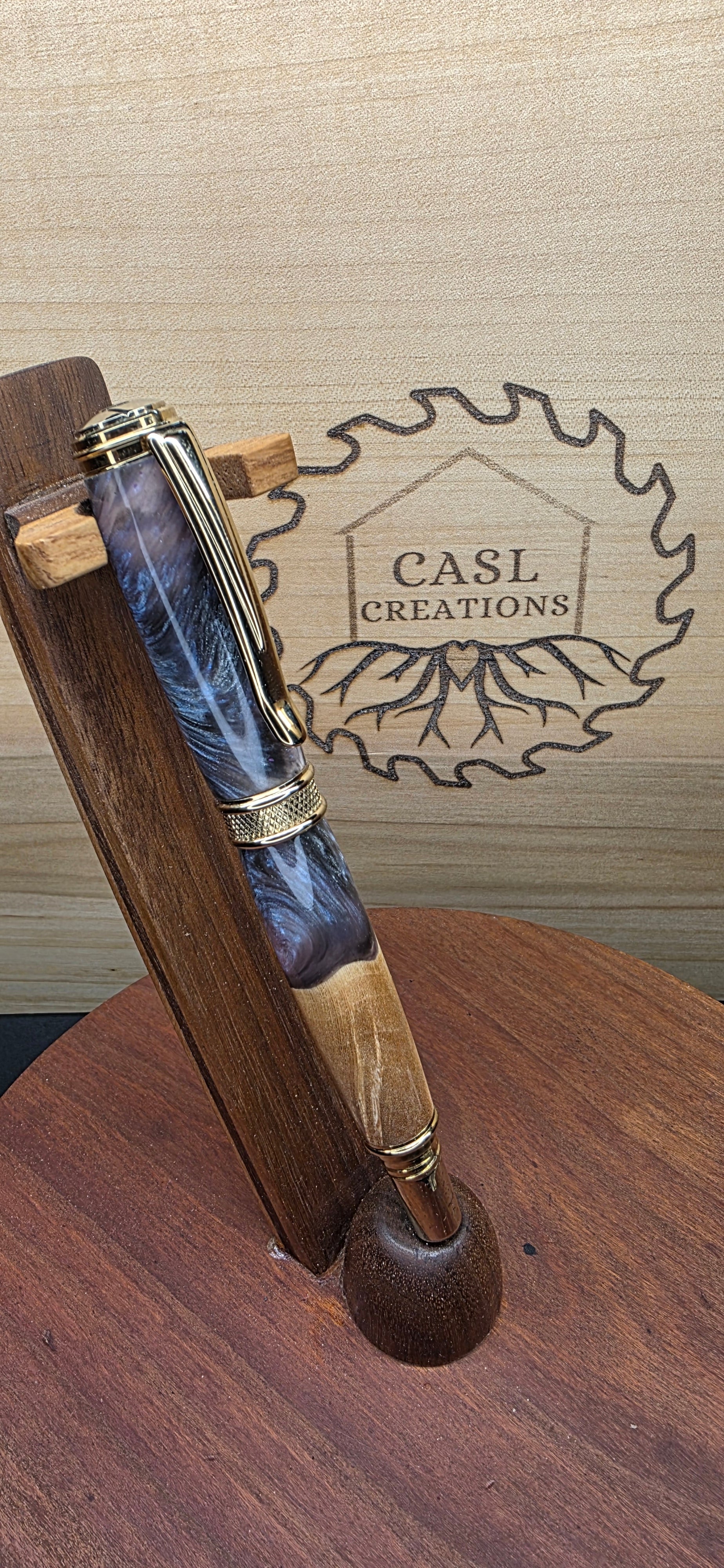 Jr. Harold purple swirl alumalite maple hybrid