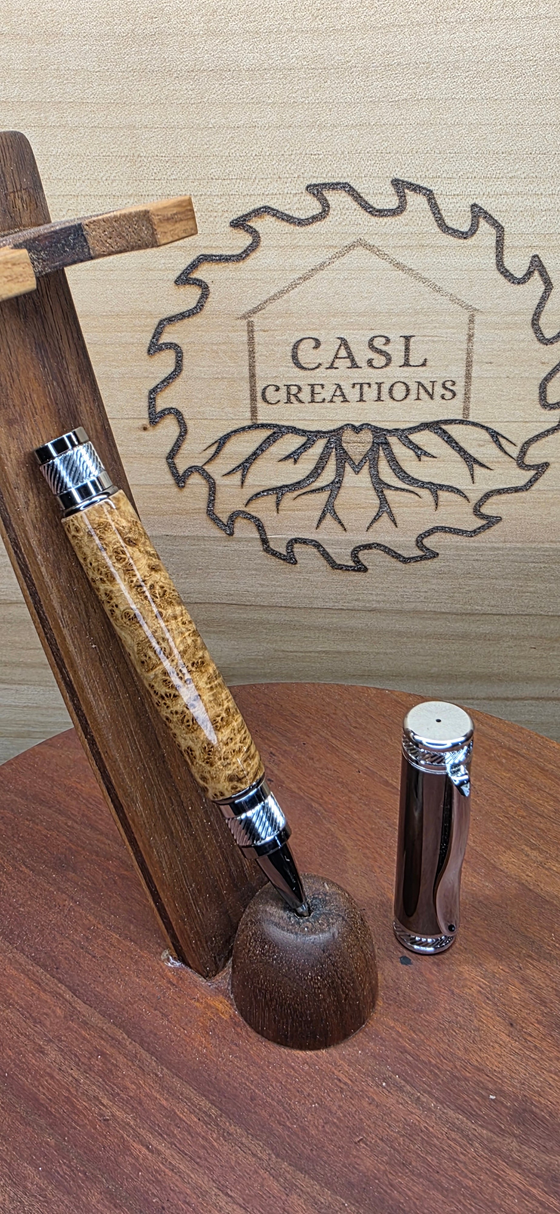 MP208 chrome and gun metal Exhibition grade Brown Malley Burl