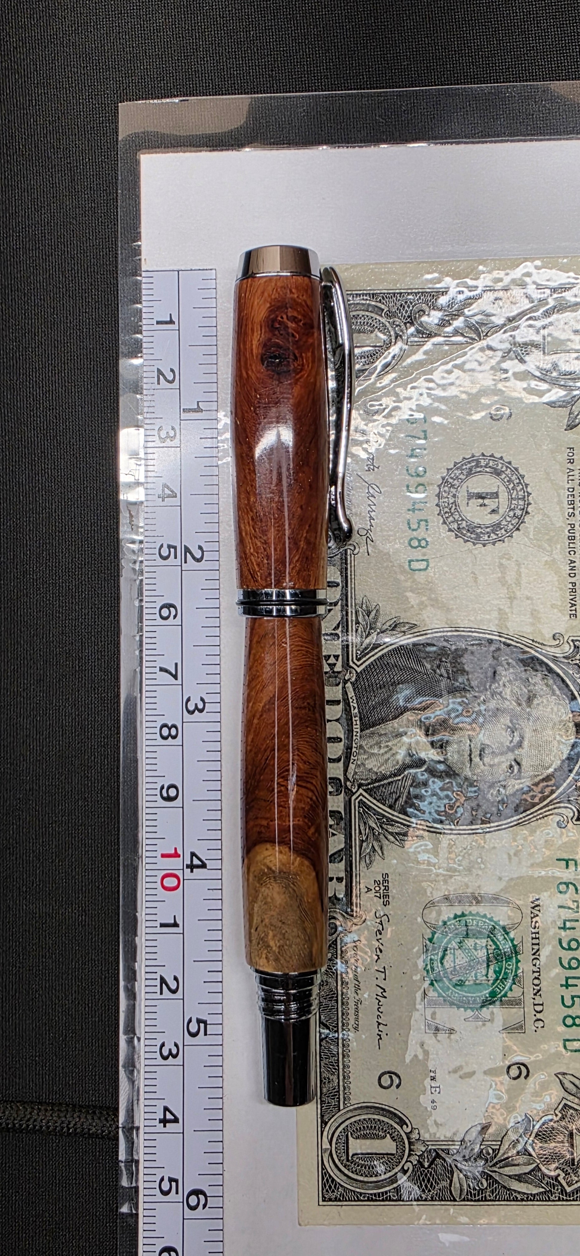 Jr. George, Chrome, hand turned Amboyna with sap