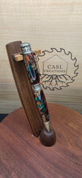 Faith, Hope, Love twist pen antique brass