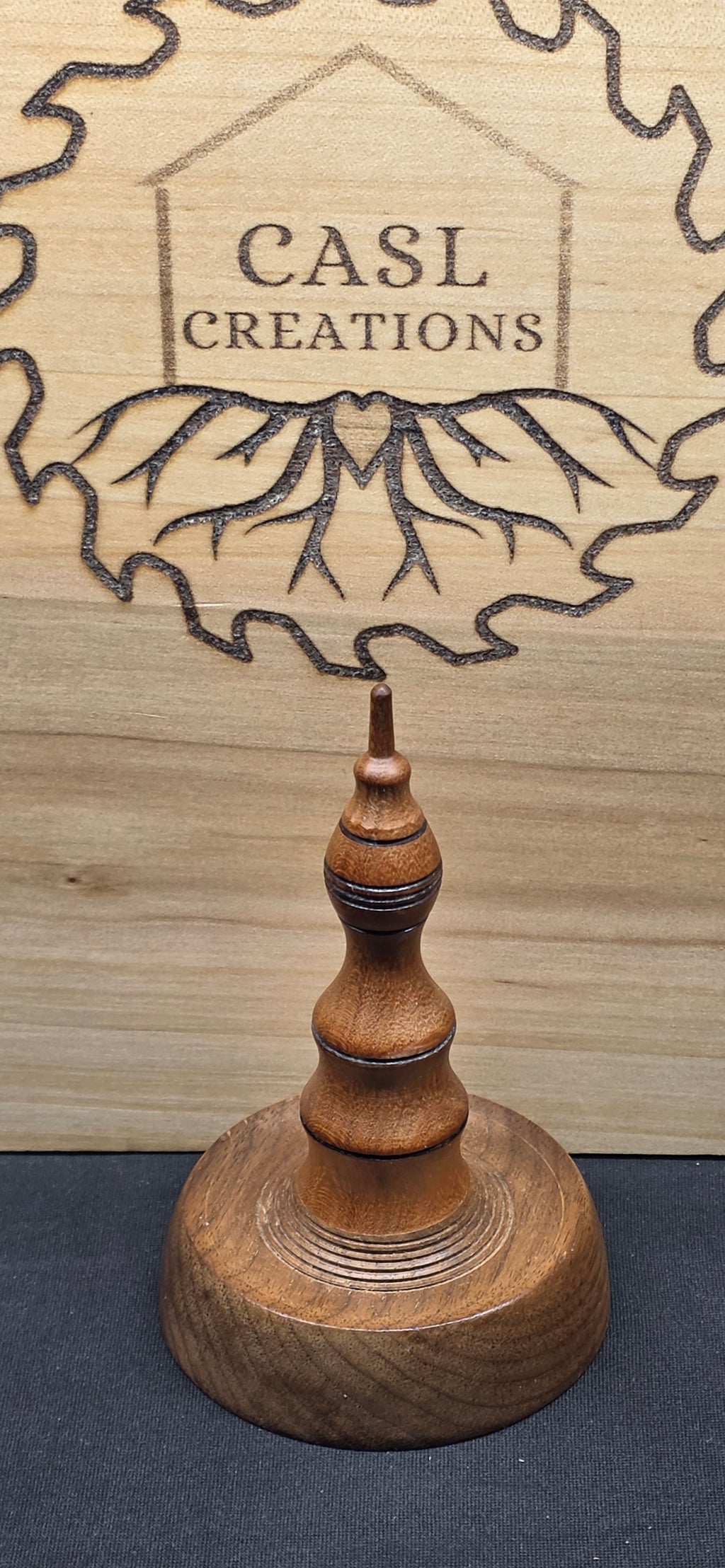 Ring Stand-  African Mahogany and Cherry