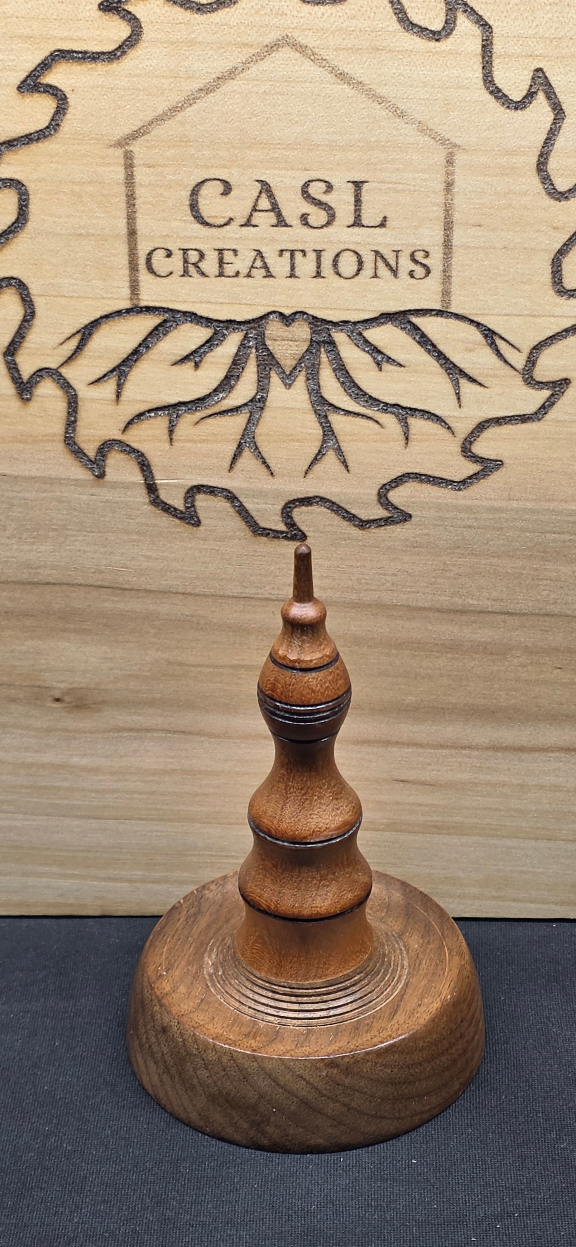 Ring Stand-  African Mahogany and Cherry