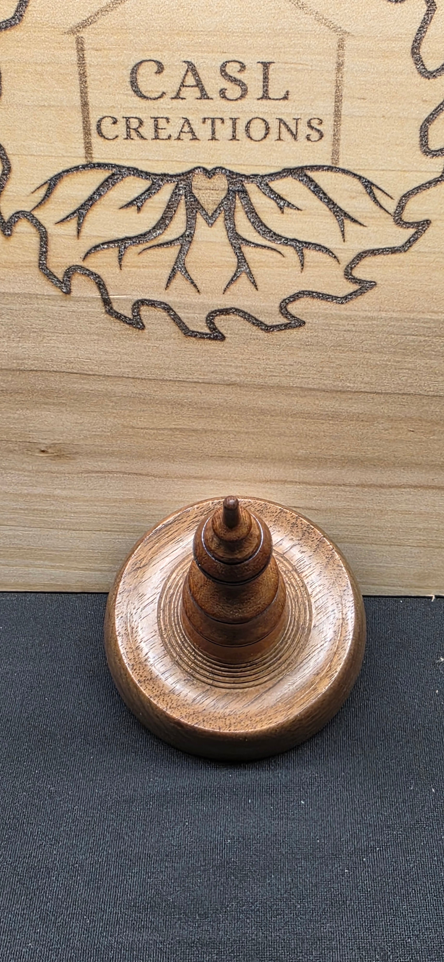 Ring Stand-  African Mahogany and Cherry