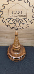 Ring Stand- African Mahogany and Maple,