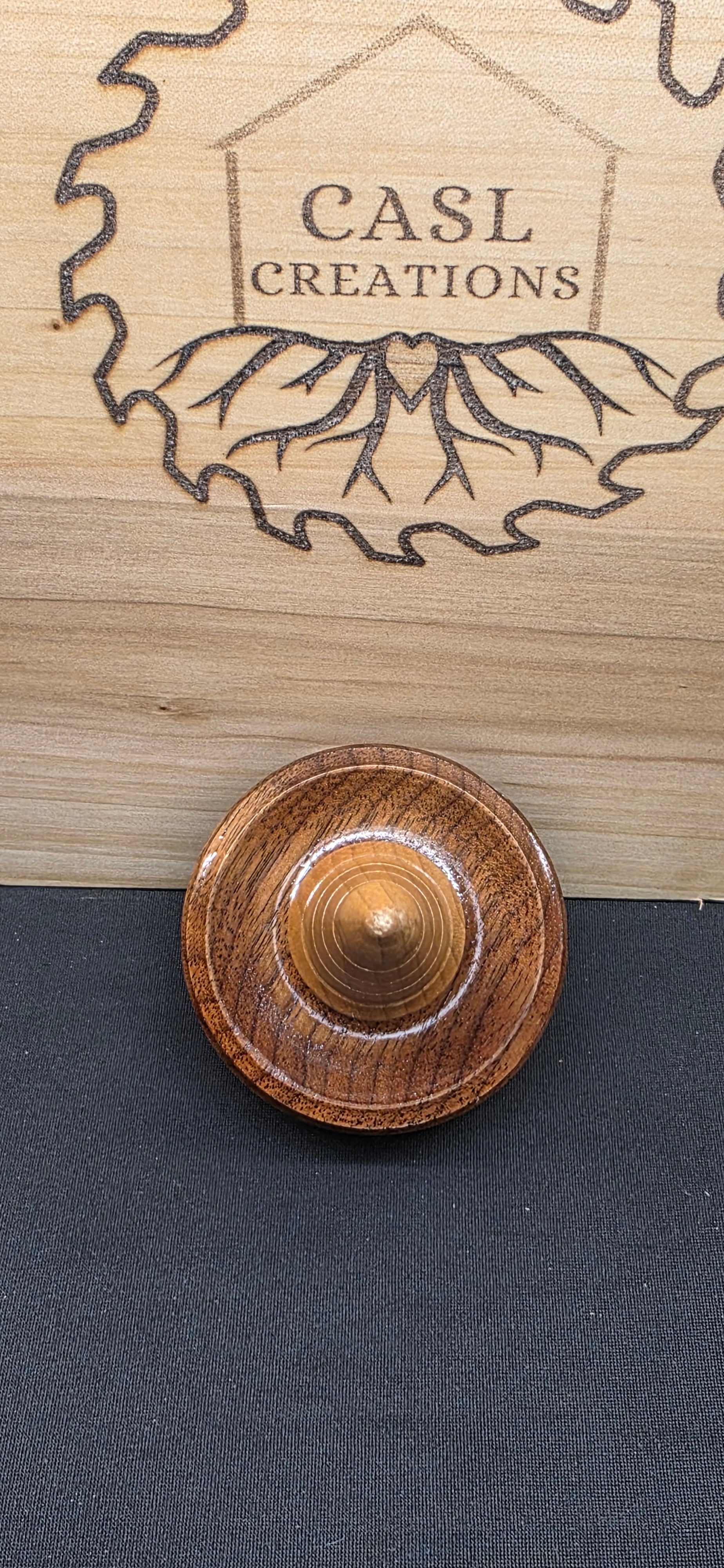 Ring Stand- African Mahogany and Maple,