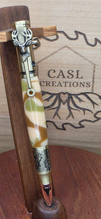 Bolt Action Deer Hunter in woodland camo