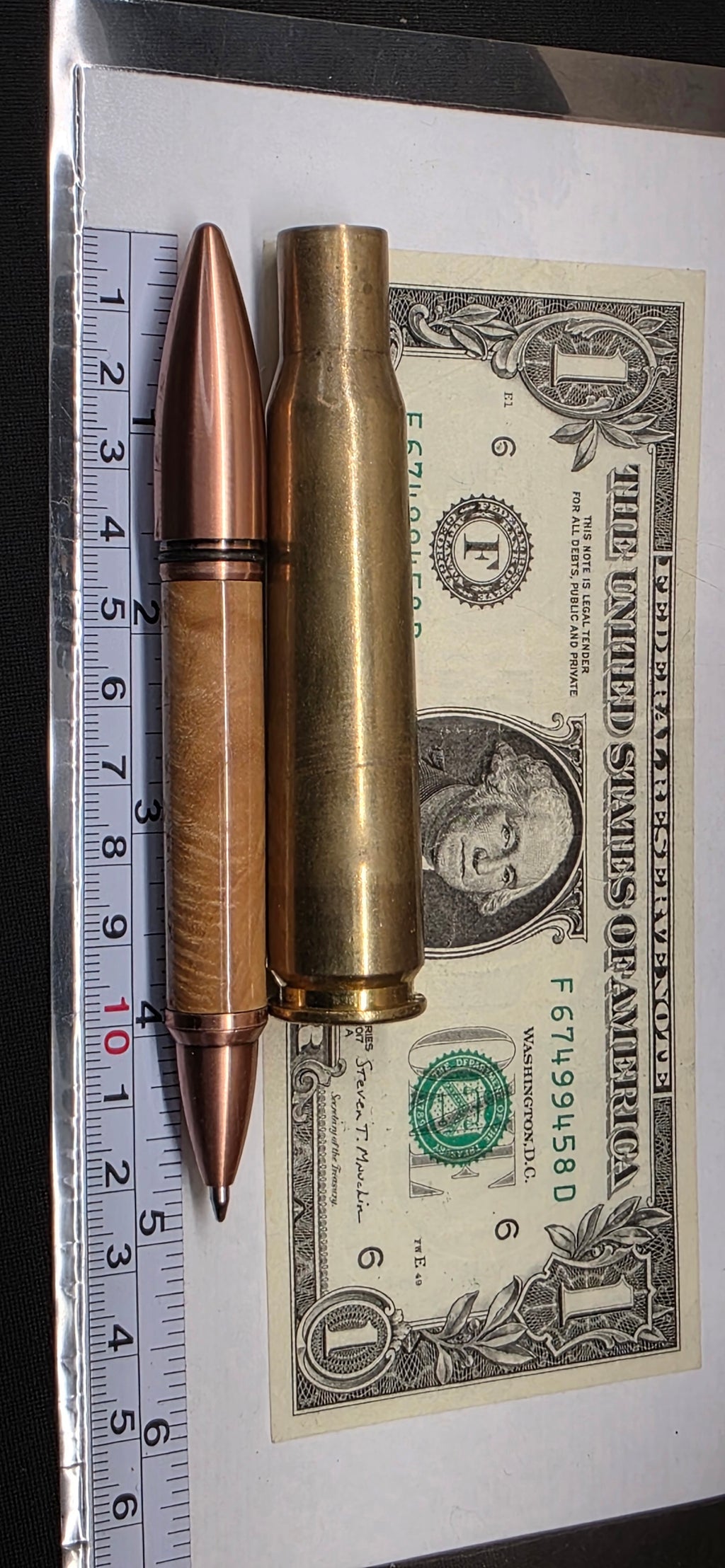 50 BMG Ball point desk pen in Maple Burl