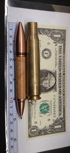 50 BMG Ball point desk pen in Maple Burl