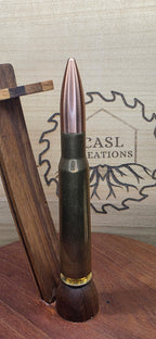 50 BMG roller ball desk pen in Maple Burl