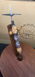 Seam Ripper/Scissor combo maple burl & purple hybrid