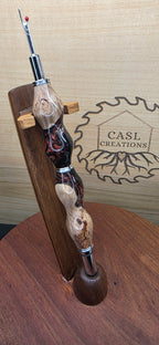 Seam Ripper/Scissor combo maple burl & Black and peach shimmer hybrid