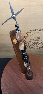 Seam Ripper/Scissor combo maple burl & Black and peach shimmer hybrid