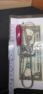 Seam Ripper Necklace in purple cosmic glitter