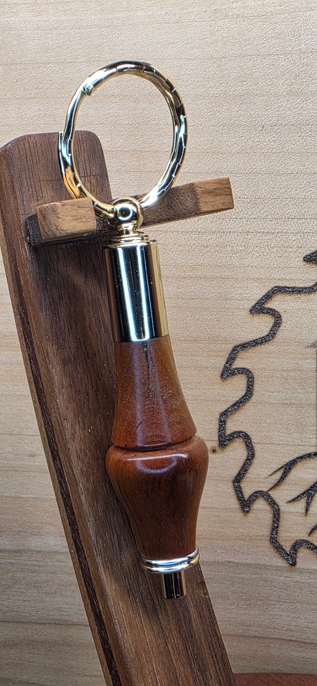 Keychain Cigar Punch in Cherry wood