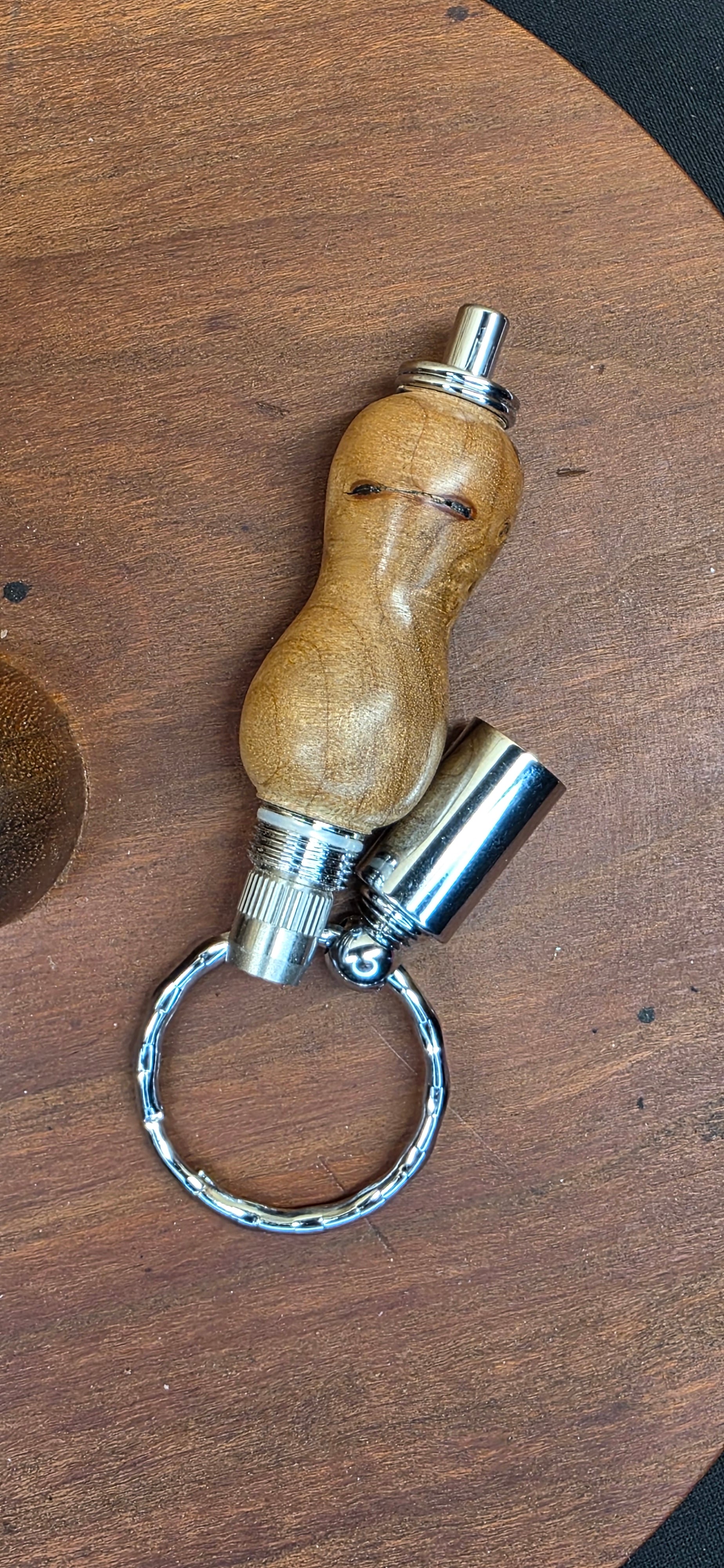 Keychain Cigar Punch in Buckeye Maple burl