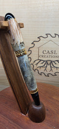 Apollo Infinity maple burl with shimmering off white and black alumilite hybrid