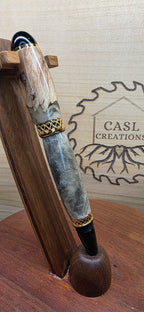 Apollo Infinity maple burl with shimmering off white and black alumilite hybrid