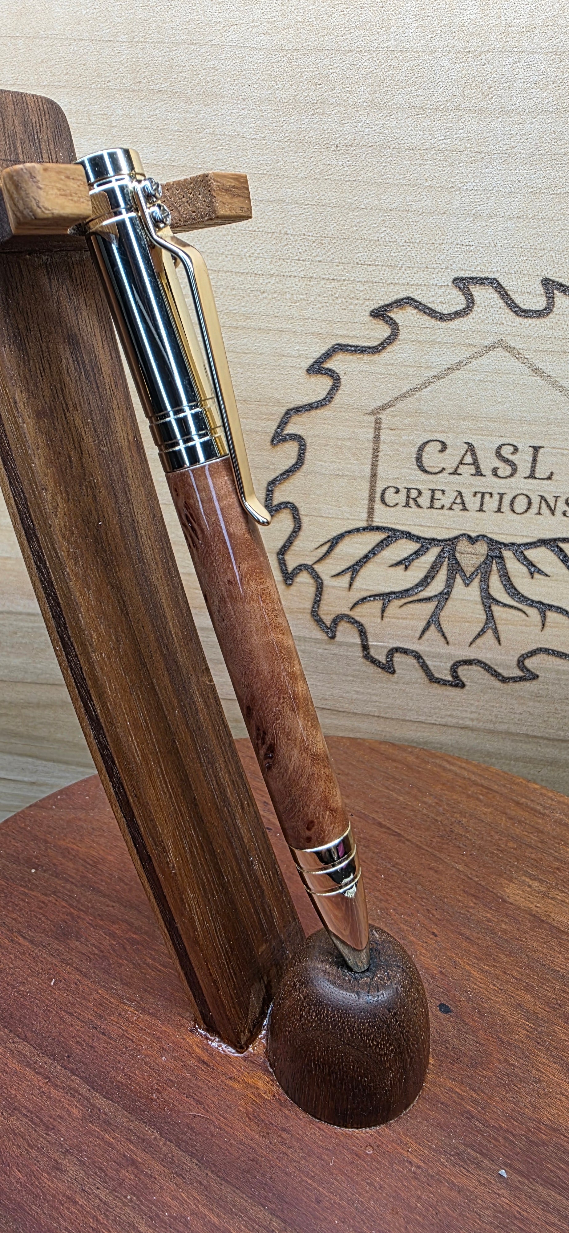 Bolt Action Tec pen in Brown Mallee Burl