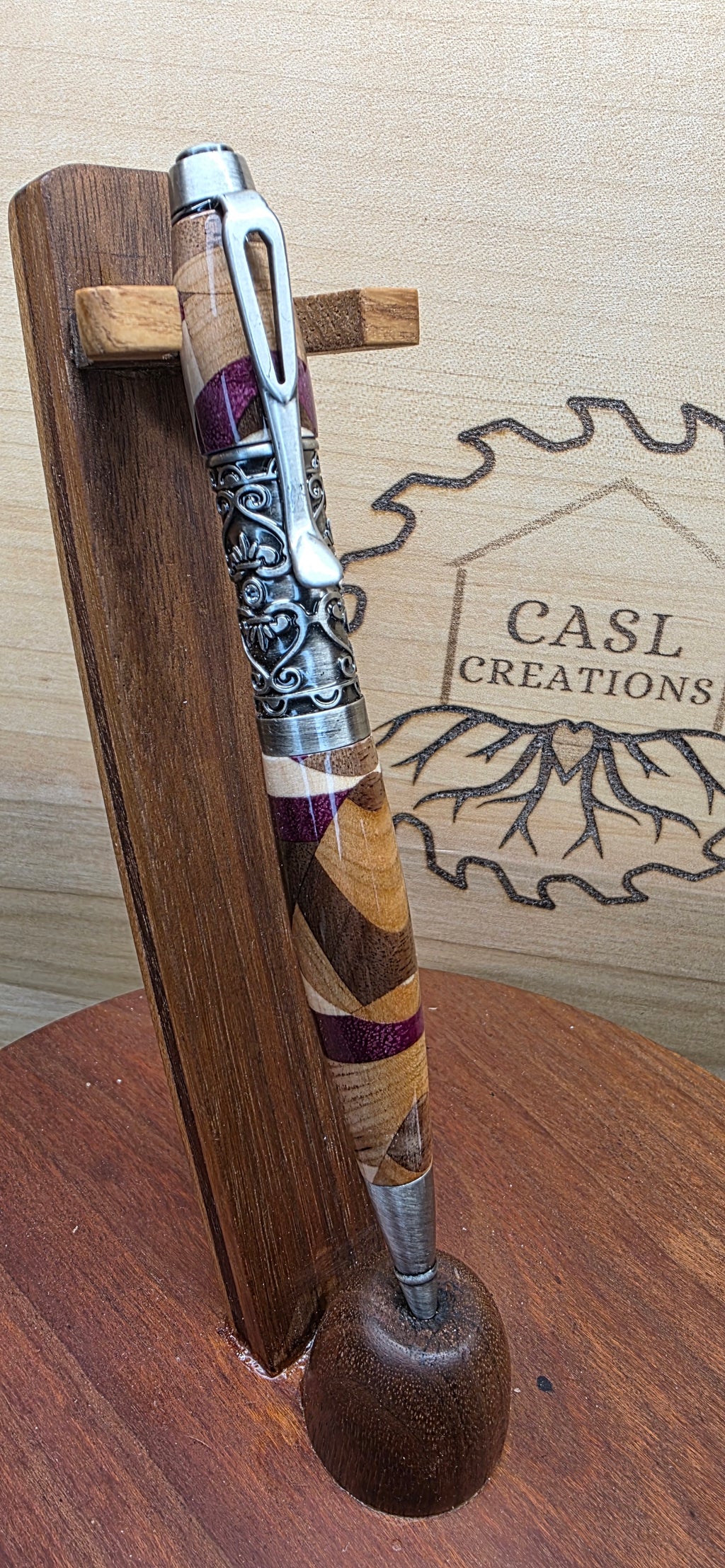 Filabella twist pen in mixed hardwood