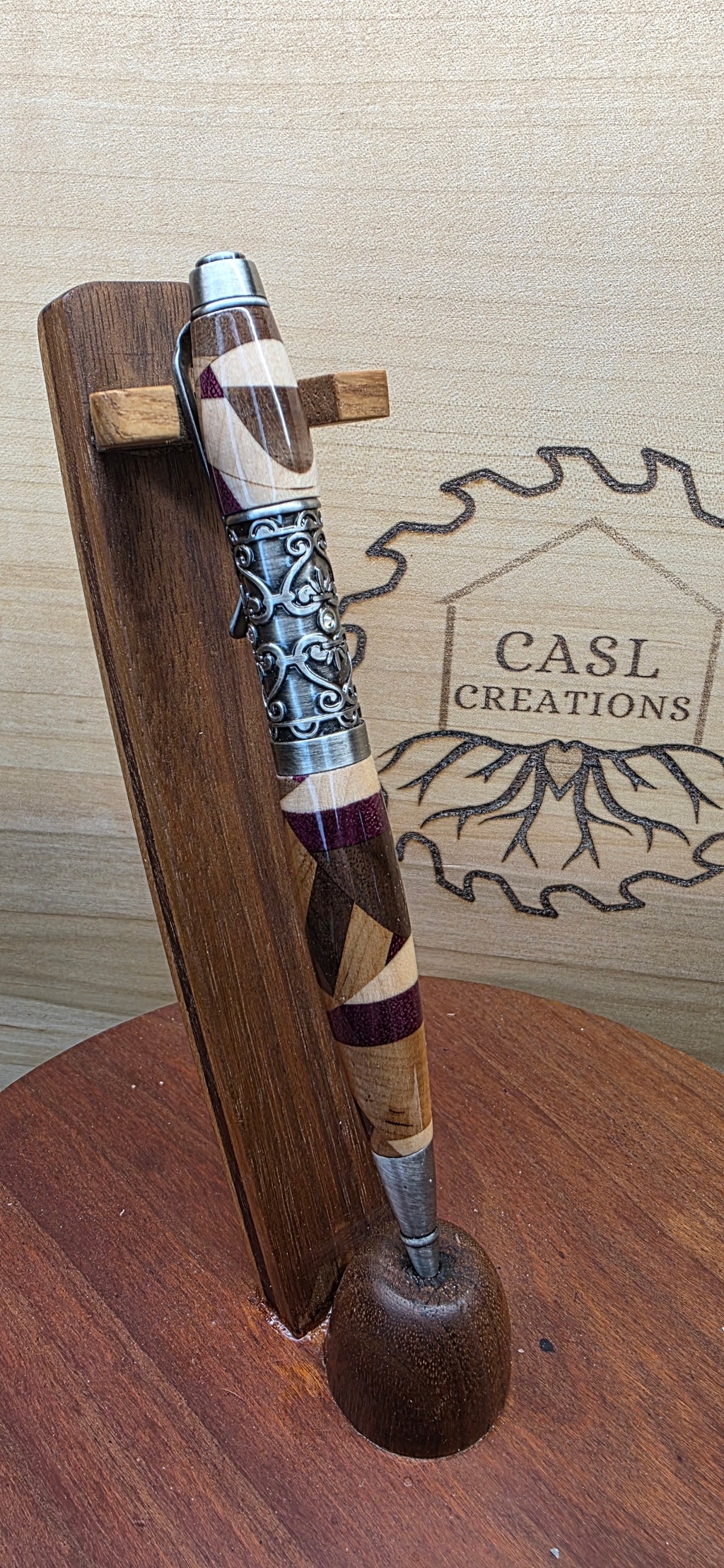 Filabella twist pen in mixed hardwood
