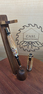 Gold Tycoon in Maple burl and foil in Alumilite resin