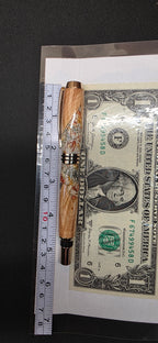 Gold Tycoon in Maple burl and foil in Alumilite resin