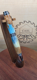 The Majestic in Maple Burl and cloudy sky alumilite resin