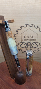 The Majestic in Maple Burl and cloudy sky alumilite resin