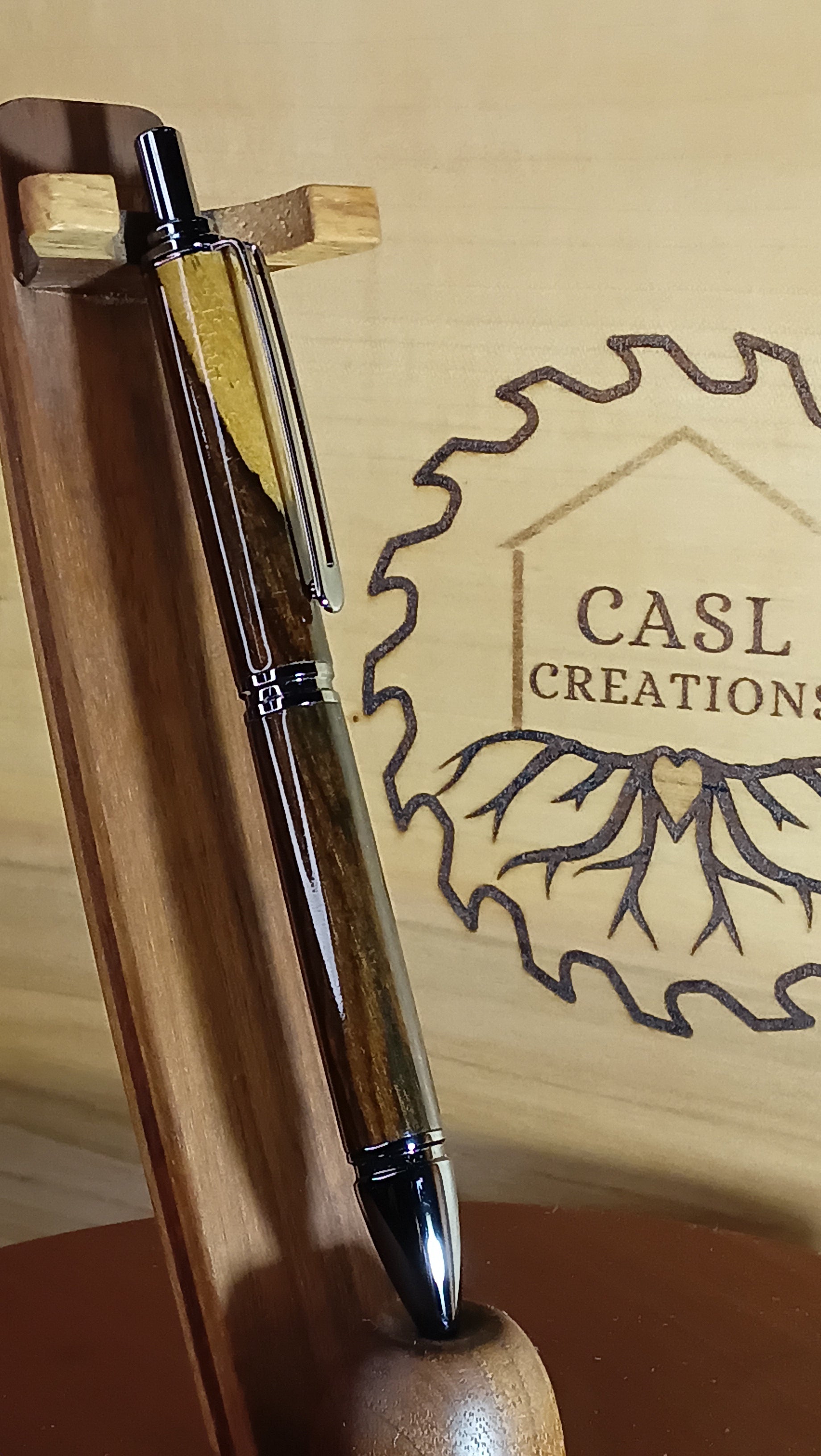 Desert iron wood Slimline EDC Click Pen